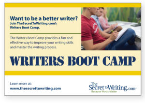 Writers Boot Camp for 6th - 12th grade students